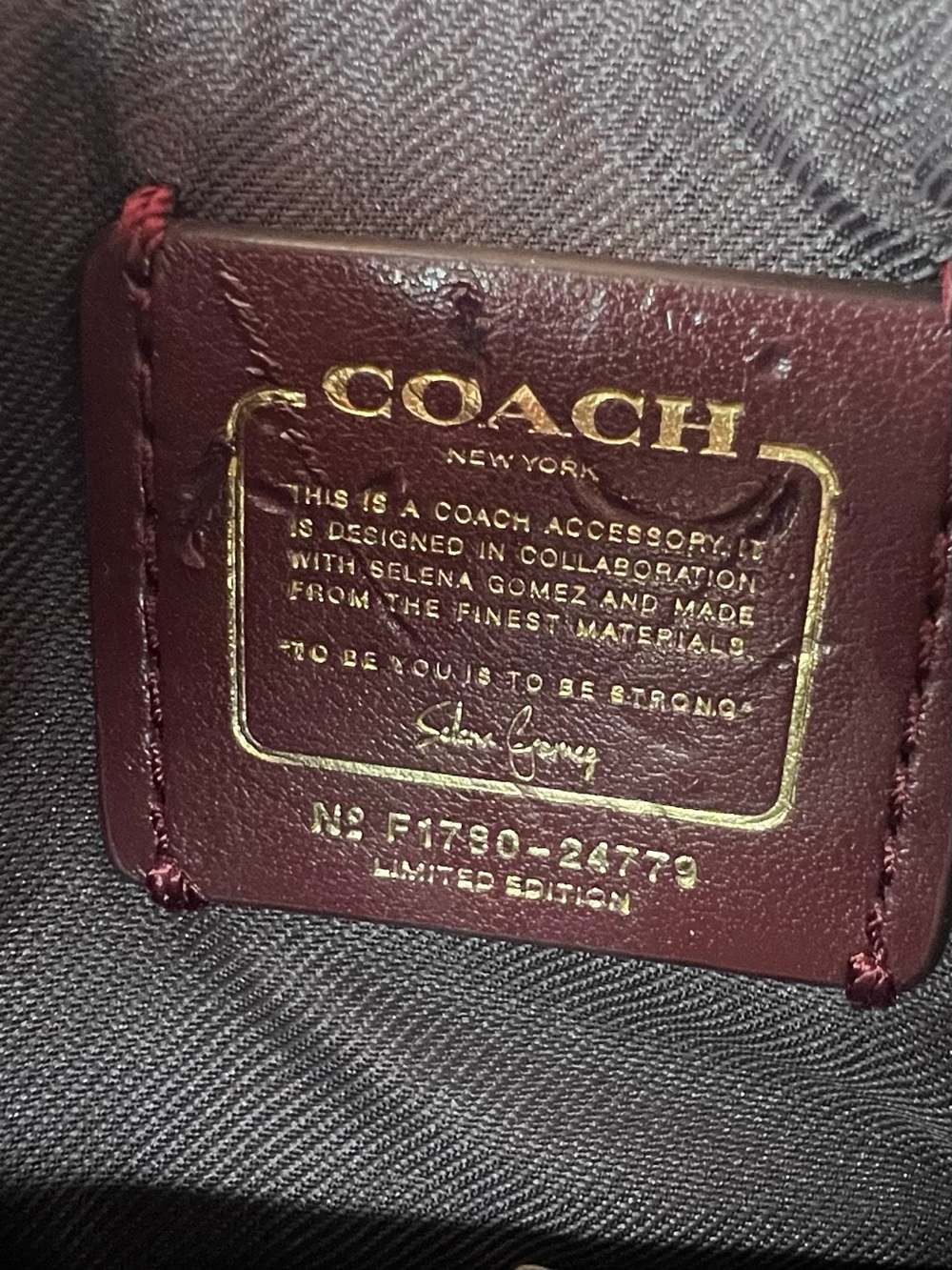 Coach x Selena Gomez Limited Edition Red Leather Key Card Holder - Picture 8 of 13